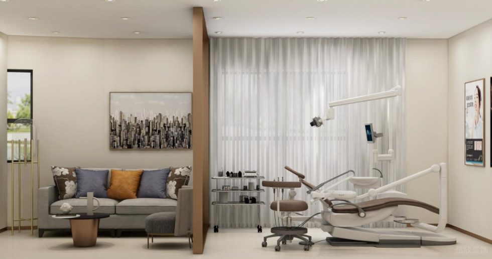 深圳羅湖黃貝嶺集浩花園鴻濤口腔牙科診所裝修設(shè)計(jì)案例診室裝修圖