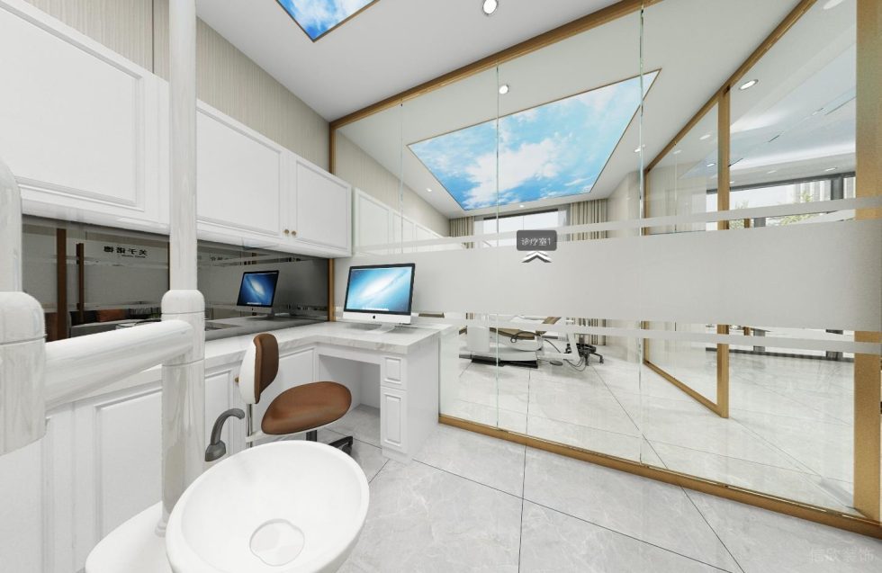 深圳南山科技園訊美科技廣場諾德口腔牙科診所設(shè)計(jì)裝修診療室裝修效果圖