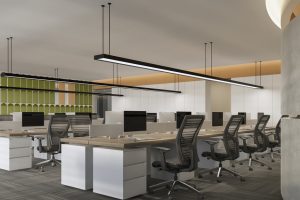 深圳寶安易尚中心2000平方米簡約風(fēng)格辦公室裝修案例辦公區(qū)效果圖