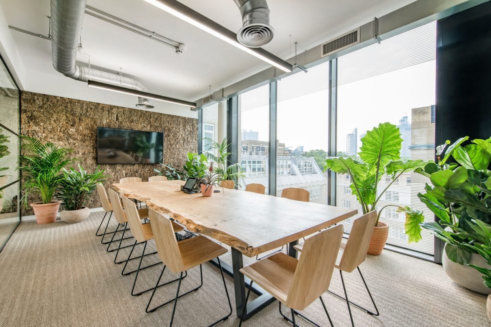 深圳福田京地大廈380平方米田園風(fēng)格辦公室裝修案例會議室