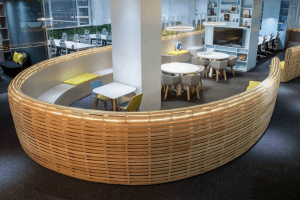 深圳福田金運世紀大廈700平方米現(xiàn)代簡約風格寫字樓裝修案例洽談區(qū)效果圖