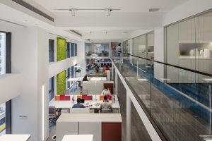 深圳羅湖寶能中心大廈1100平方米清新簡(jiǎn)約風(fēng)復(fù)式寫(xiě)字樓裝修案例綜合辦公廳效果圖