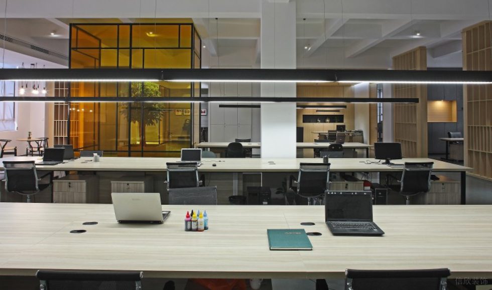 深圳羅湖國信證券大廈簡約風格辦公室裝修案例辦公區(qū)