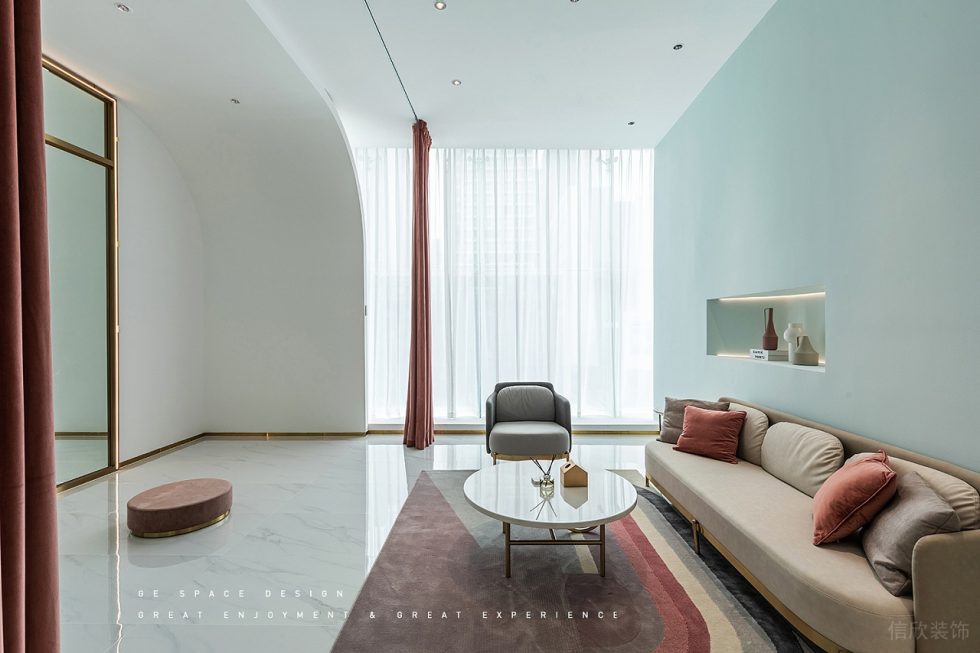 深圳市寶安區(qū)福永現(xiàn)代輕奢風(fēng)國(guó)際婚紗一品cg店裝修設(shè)計(jì)接待區(qū)二