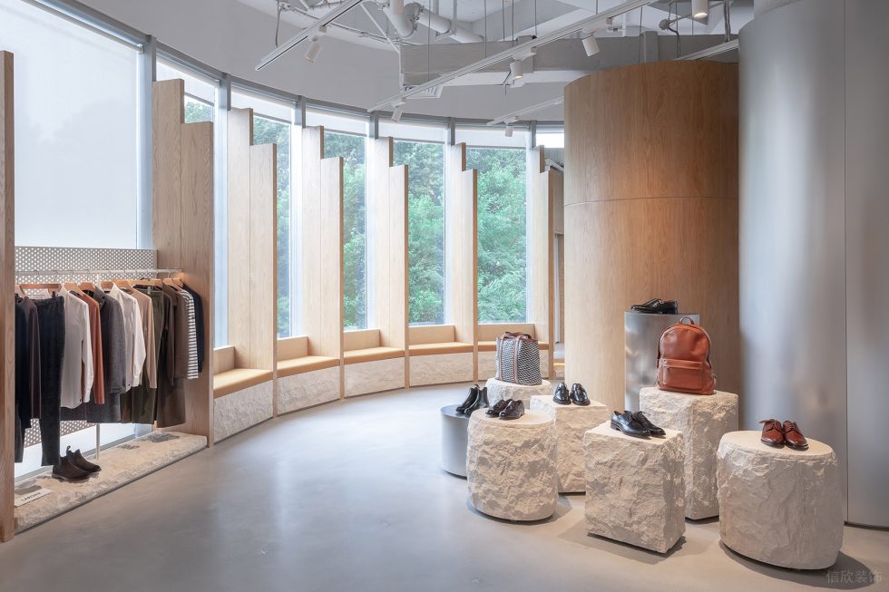 深圳市寶安區(qū)沙井現(xiàn)代風(fēng)assemble By Réel概念零售店裝修設(shè)計(jì)原石島臺(tái)