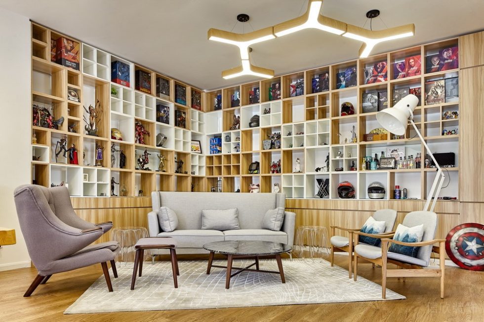 深圳寶安廣興源互聯(lián)網(wǎng)創(chuàng)意園600平方米北歐田園風(fēng)公司裝修案例休閑接待室