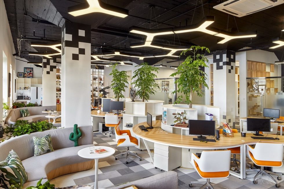 深圳寶安廣興源互聯(lián)網(wǎng)創(chuàng)意園600平方米北歐田園風(fēng)公司裝修案例綜合辦公廳