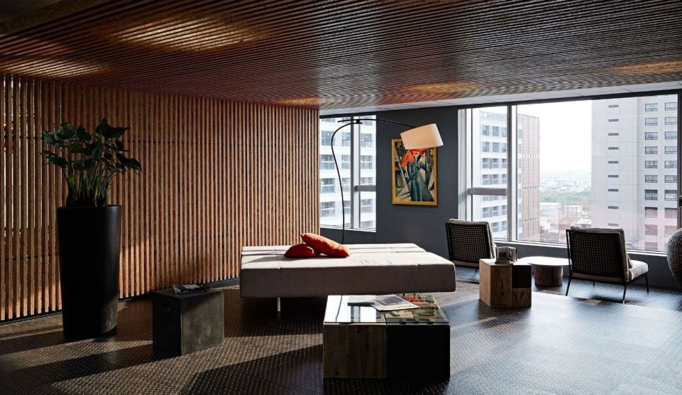 深圳寶安陽基九方廣場600平方米北歐工業(yè)風(fēng)公司裝修案例員工休閑區(qū)