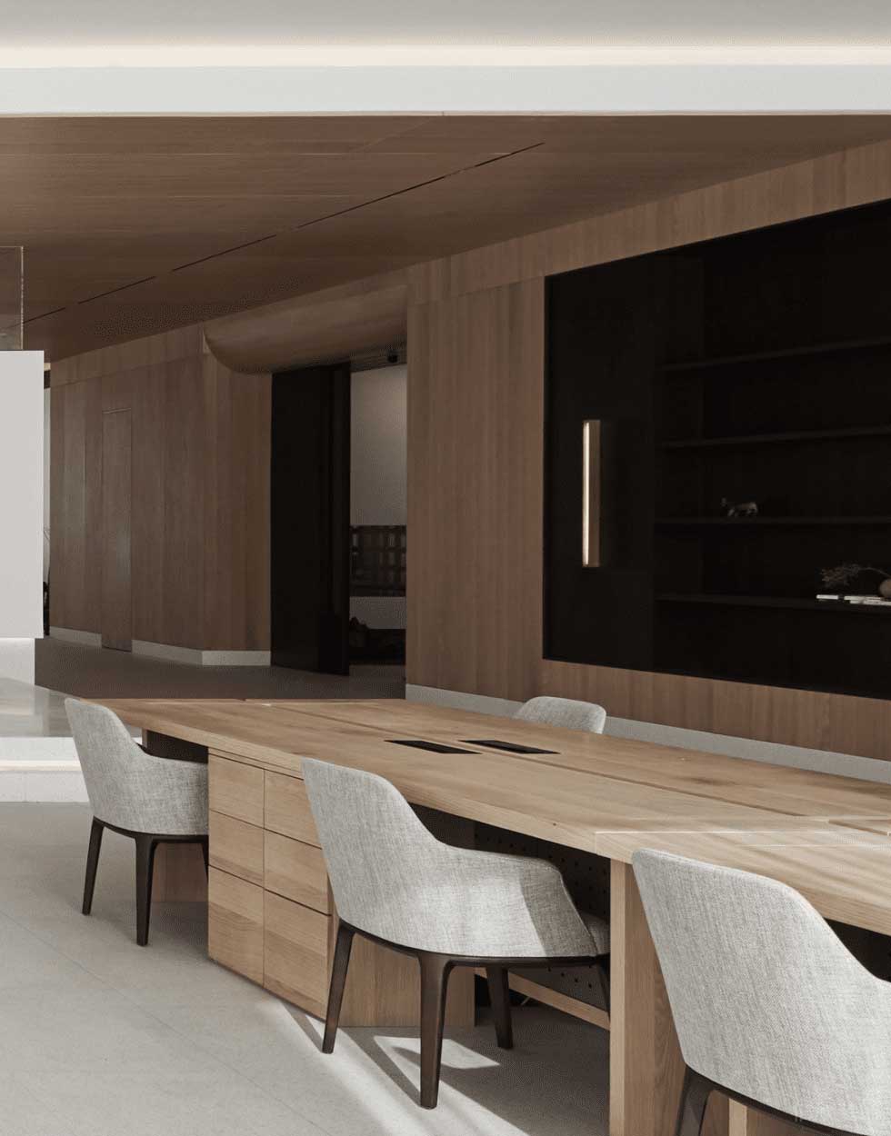 深圳羅湖百仕達大廈800平方米簡約新中式風(fēng)格辦公室裝修案例茶室