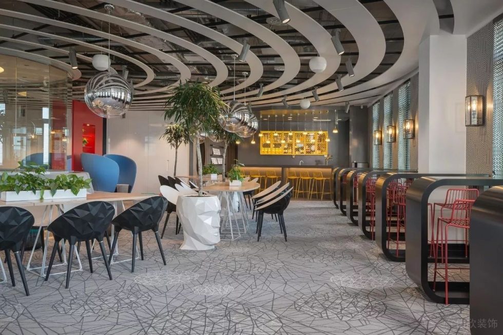 深圳南山海王銀河科技大廈2600方北歐主義工業(yè)風(fēng)辦公室裝修案例休閑接待廳