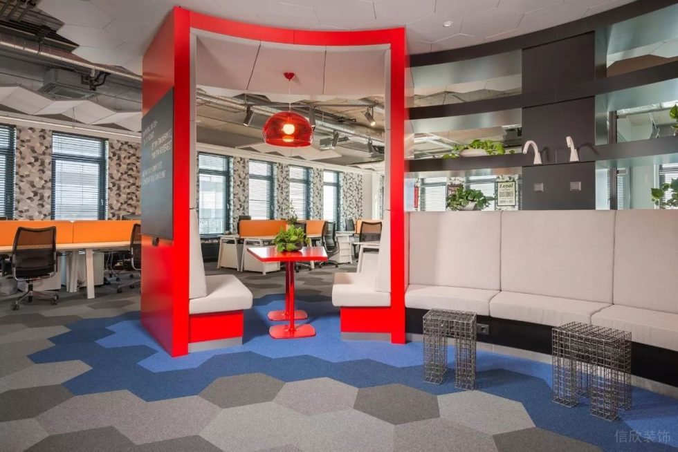 深圳南山海王銀河科技大廈2600方北歐主義工業(yè)風(fēng)辦公室裝修案例綜合辦公大廳洽談區(qū)