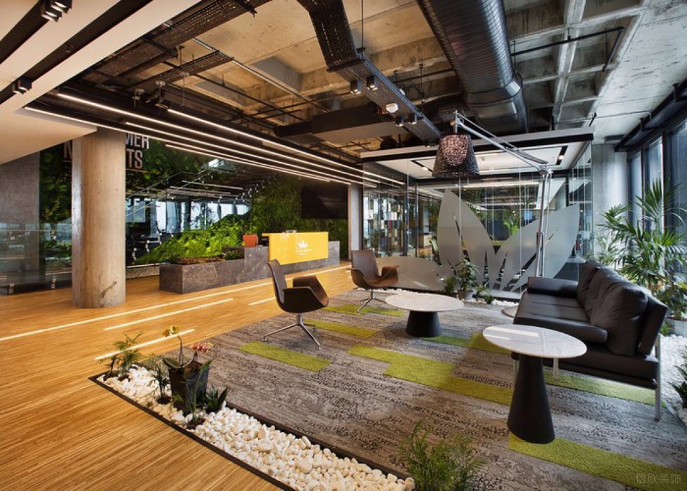 深圳南山聚創(chuàng)金谷創(chuàng)意園3500平方米工業(yè)主義北歐風(fēng)辦公室裝修案例前廳