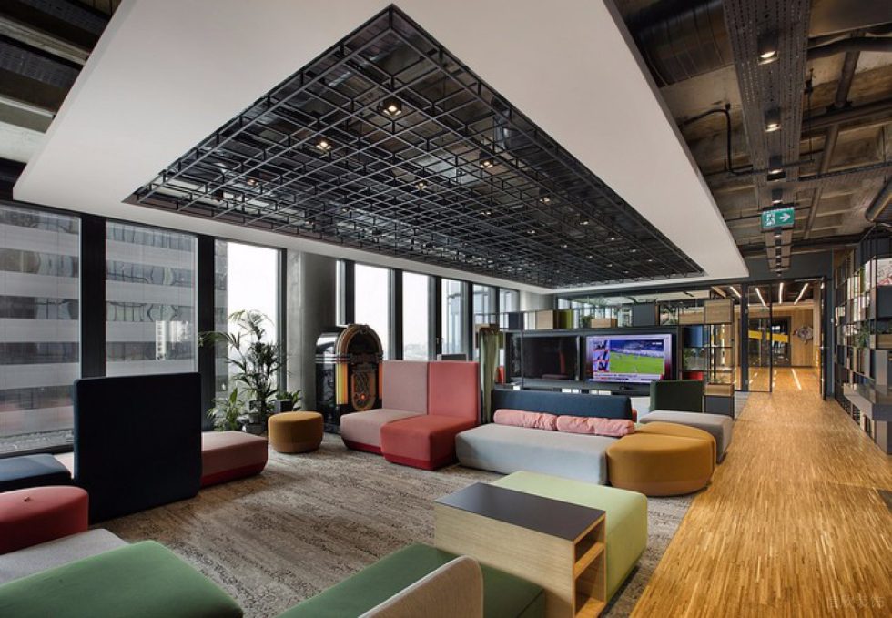 深圳南山聚創(chuàng)金谷創(chuàng)意園3500平方米工業(yè)主義北歐風(fēng)辦公室裝修案例休閑區(qū)