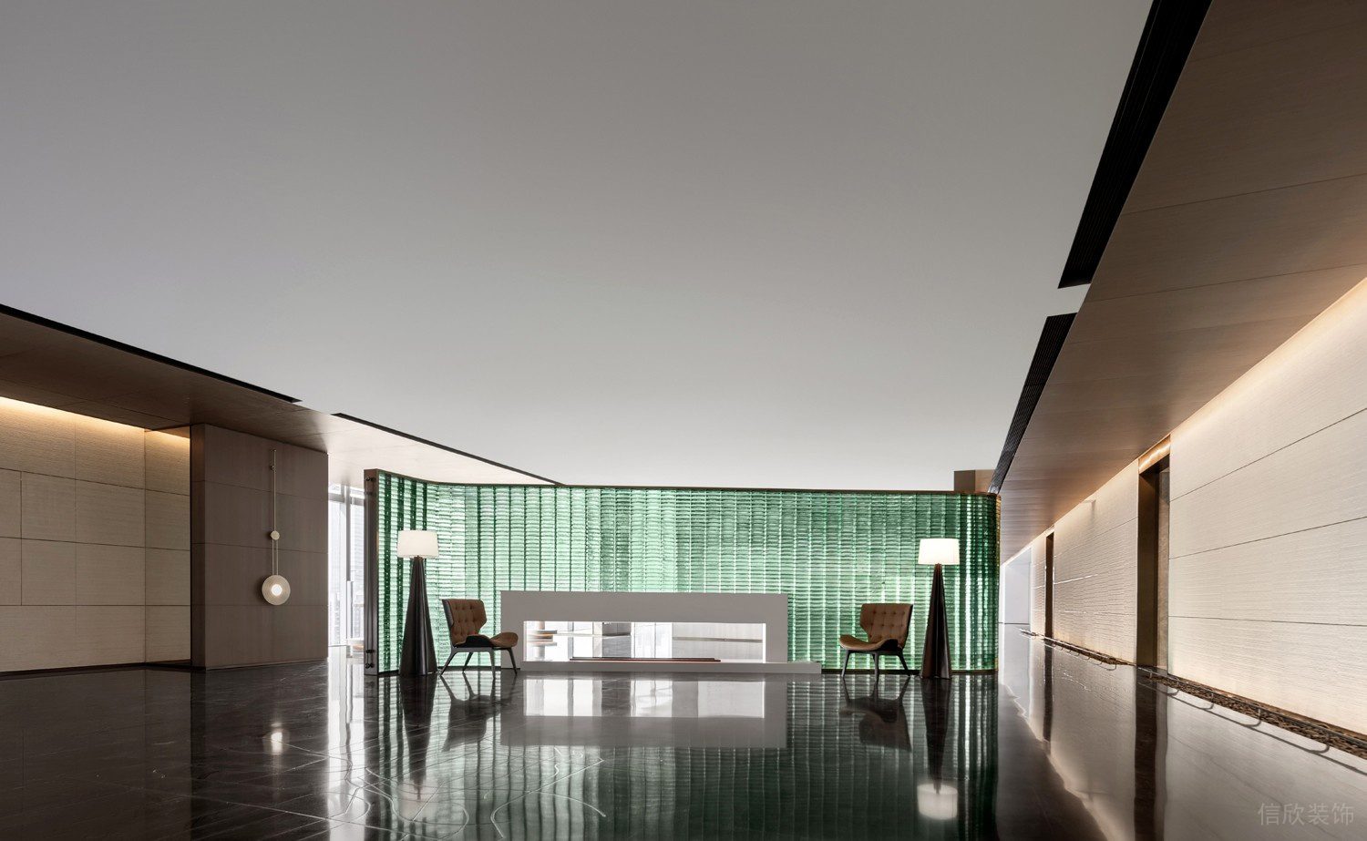 深圳南山思創(chuàng)科技大廈680平方米簡約輕奢風(fēng)辦公室裝修案例大堂休息區(qū) 深圳南山思創(chuàng)科技大廈680平方米簡約輕奢風(fēng)辦公室裝修案例大堂休息區(qū)