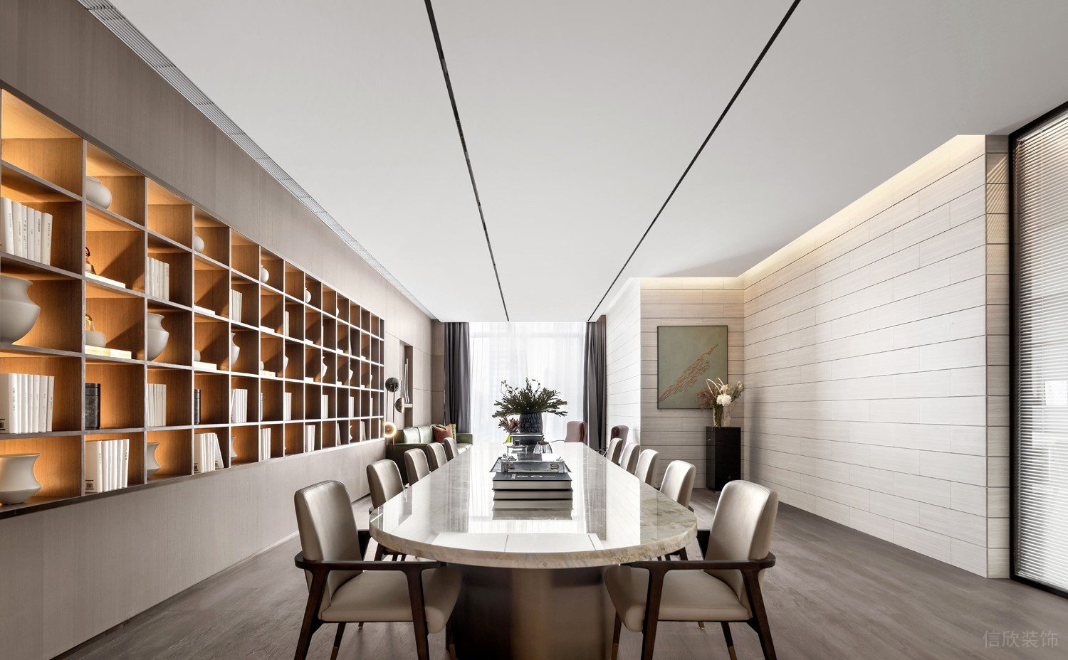 深圳南山思創(chuàng)科技大廈680平方米簡約輕奢風(fēng)辦公室裝修案例會議室 深圳南山思創(chuàng)科技大廈680平方米簡約輕奢風(fēng)辦公室裝修案例會議室