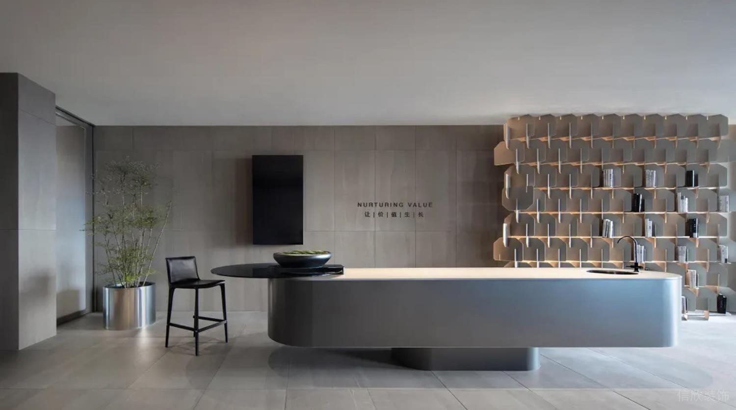 深圳灣科技生態(tài)園500平方米現(xiàn)代簡約主義舒適自然風辦公室裝修案例水吧休閑區(qū)