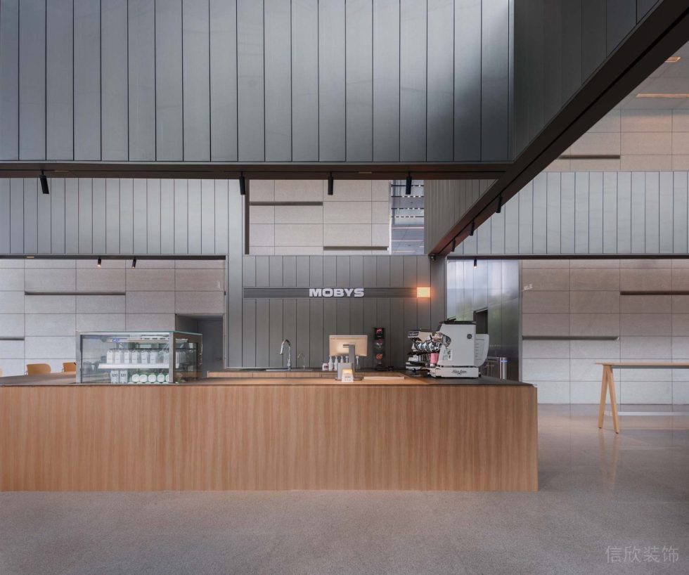 海松大廈現(xiàn)代原木風(fēng)咖啡店裝修設(shè)計(jì)方案 店鋪mobys咖啡區(qū)