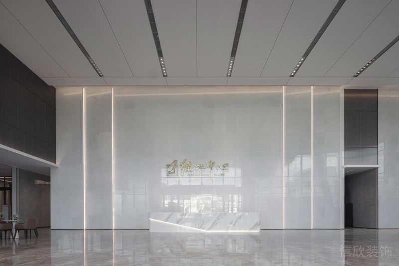 極簡輕奢風(fēng)格辦公室裝修設(shè)計(jì)方案 前臺(tái)服務(wù)區(qū)