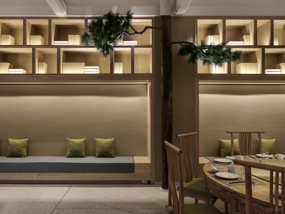 簡約原木風(fēng)中餐廳溫馨舒適用餐區(qū)裝修設(shè)計