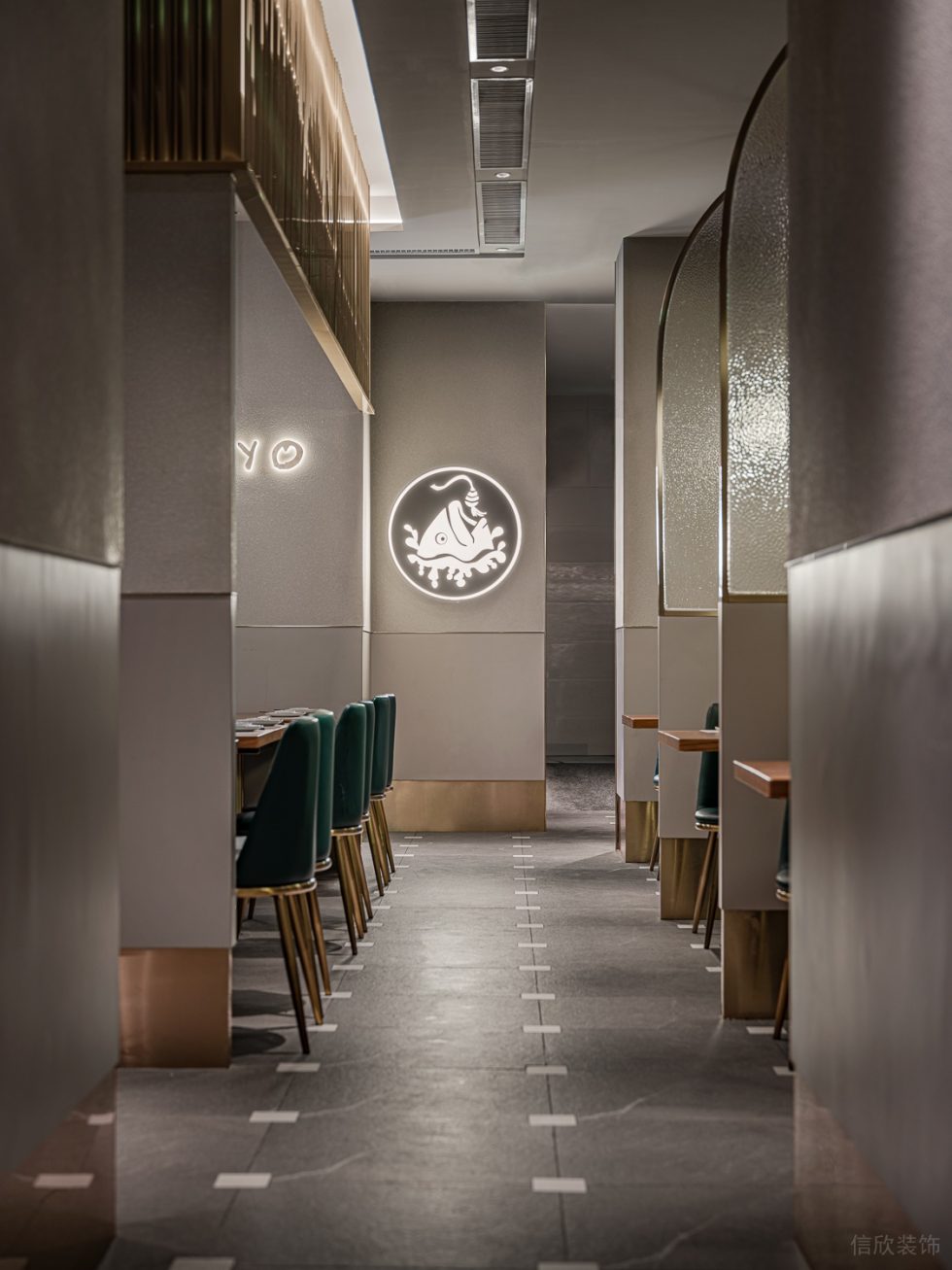 輕奢貴氣餐廳長廊過道裝修設(shè)計(jì)