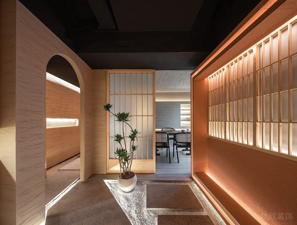 深圳寶安現(xiàn)代風(fēng)茶館暖色燈光裝修設(shè)計(jì)