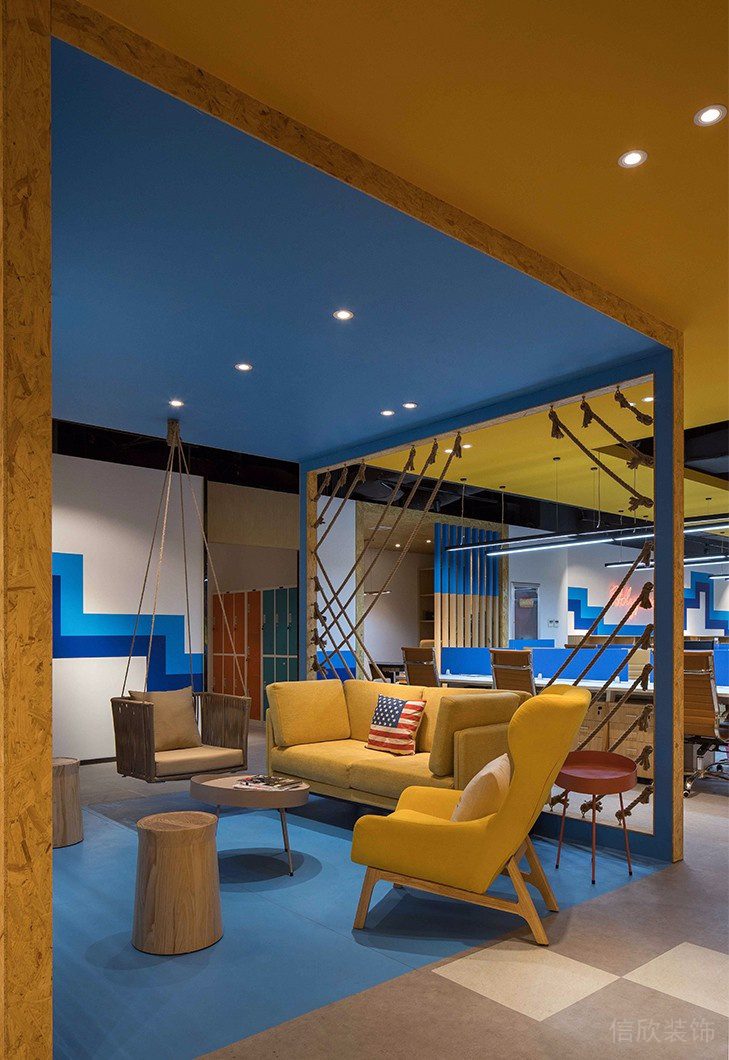 深圳龍崗億源通創(chuàng)新產(chǎn)業(yè)園現(xiàn)代工業(yè)風(fēng)設(shè)計(jì)特色辦公室裝修案例休息區(qū)