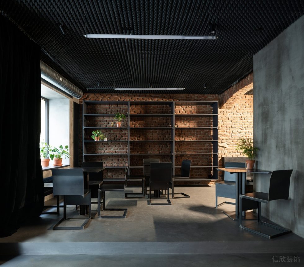 深圳龍華復(fù)古工業(yè)極簡風(fēng)酒吧作息區(qū)裝修設(shè)計