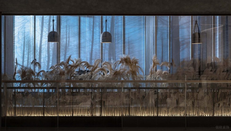 深圳羅湖簡雅日料餐廳寂靜感隔斷細(xì)節(jié)裝修設(shè)計(jì)