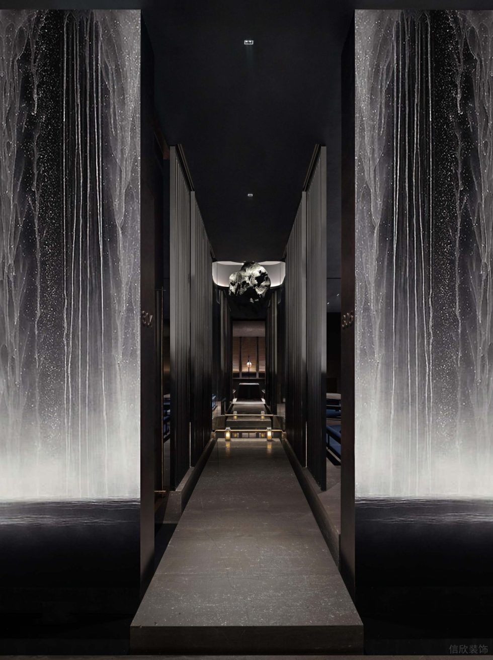 深圳羅湖簡雅日料餐廳靈動(dòng)包廂過道裝修設(shè)計(jì)