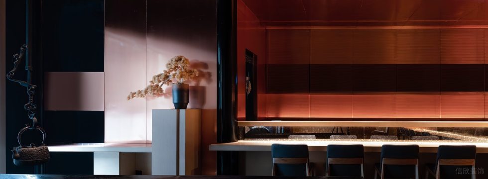 深圳龍華日式禪意餐廳原木壽司吧臺設(shè)計裝修