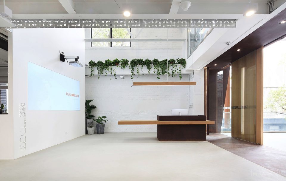 深圳南山佳嘉豪商務(wù)大廈1000平方米簡(jiǎn)約式工業(yè)混搭風(fēng)辦公室裝修案例前廳效果圖