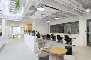 深圳南山佳嘉豪商務(wù)大廈1000平方米簡約式工業(yè)混搭風(fēng)辦公室裝修案例辦公區(qū)