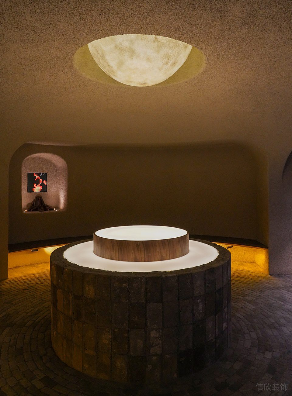 深圳南山區(qū)復(fù)古風茶室發(fā)光裝飾裝修設(shè)計