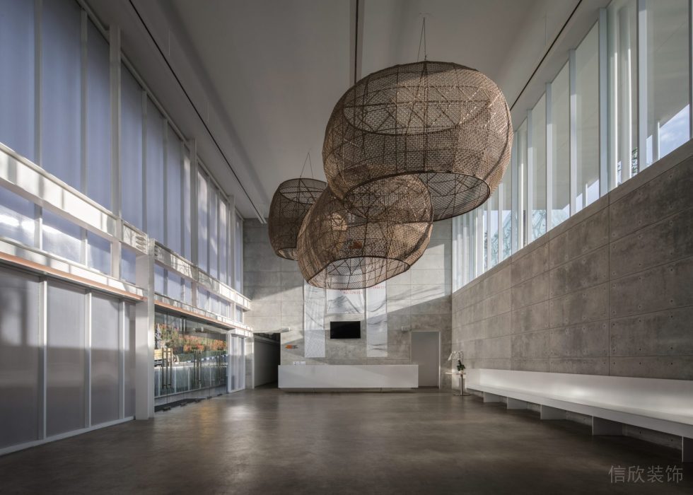 深圳南山生態(tài)多功能餐廳編制吊頂裝飾物細節(jié)裝修設(shè)計