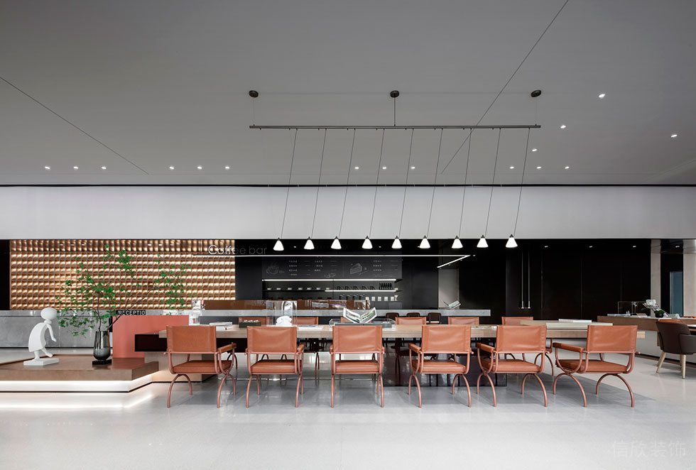 深圳南山中心區(qū)天利中央廣場現(xiàn)代極簡風(fēng)辦公室裝修工程 Coffee Bar休閑娛樂區(qū)