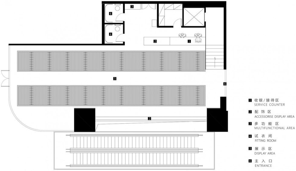 深圳市寶安區(qū)西鄉(xiāng)買(mǎi)手店wfc概念店裝修設(shè)計(jì) 平面圖