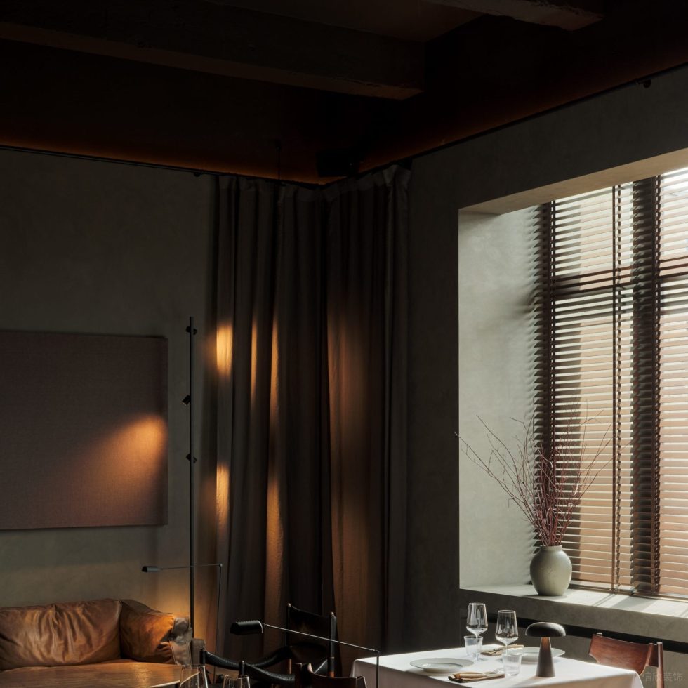 深圳市復(fù)古摩登風(fēng)西餐廳窗臺裝修設(shè)計