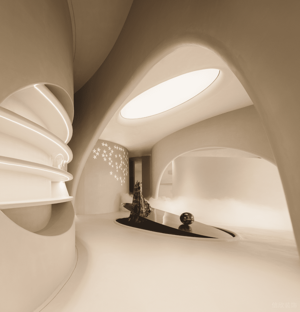 深圳市福田區(qū)八卦嶺現(xiàn)代風(fēng)零售空間 半圓弧門