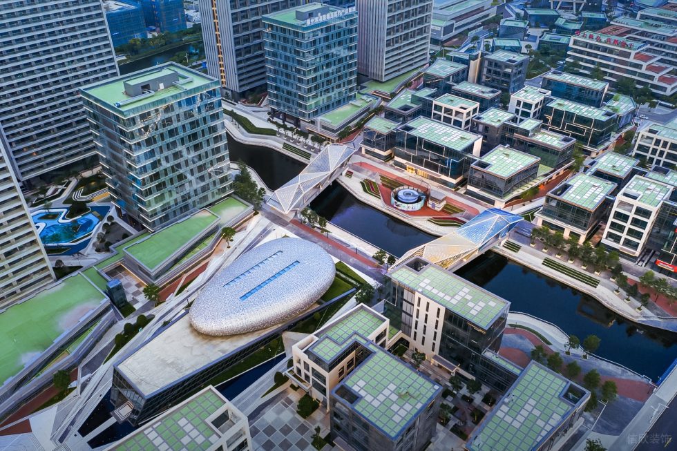 深圳市福田區(qū)農(nóng)科中心大型商業(yè)綜合體數(shù)字小鎮(zhèn)裝修設(shè)計-鳥瞰圖 深圳市福田區(qū)農(nóng)科中心大型商業(yè)綜合體數(shù)字小鎮(zhèn)裝修設(shè)計-鳥瞰圖