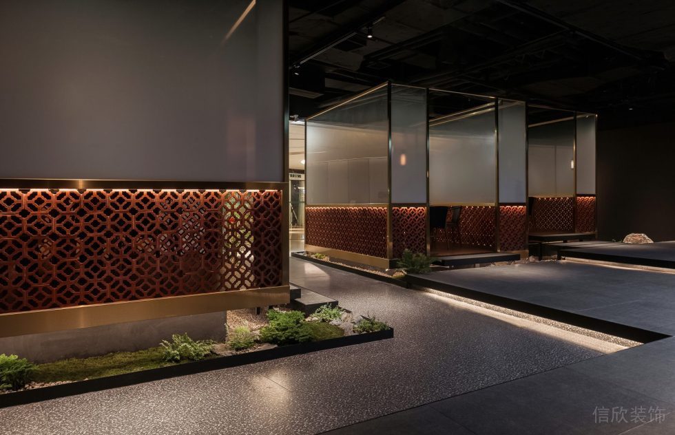 深圳市國(guó)風(fēng)高雅中式餐廳幽靜包間裝修設(shè)計(jì)