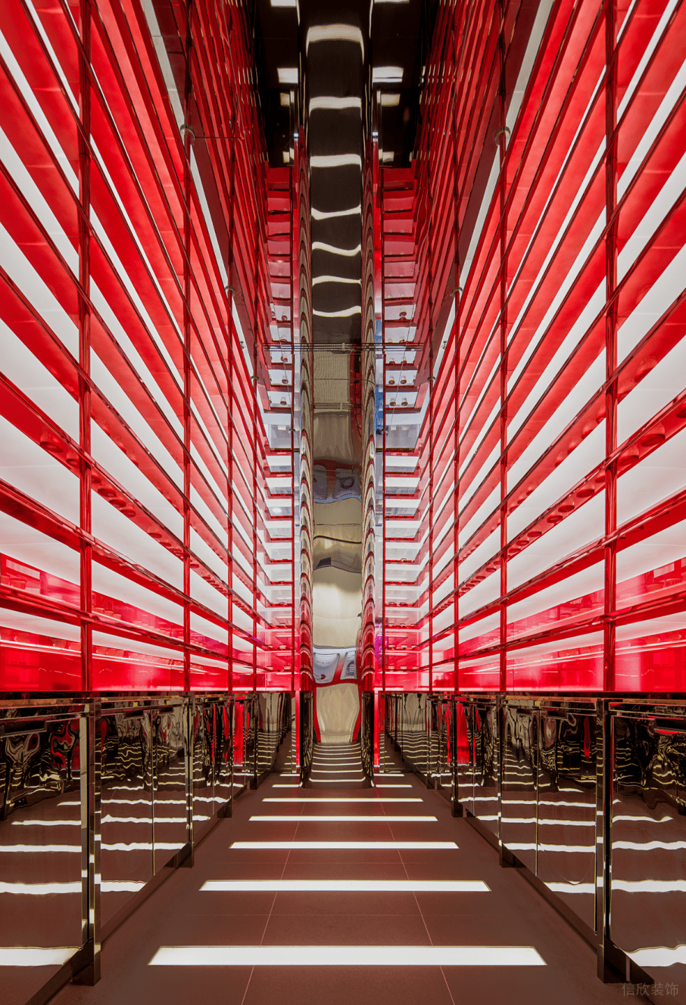 深圳市龍崗區(qū)布吉小仙燉鮮燉燕窩專賣店旗艦店裝修設(shè)計(jì)-紅白色大廳二