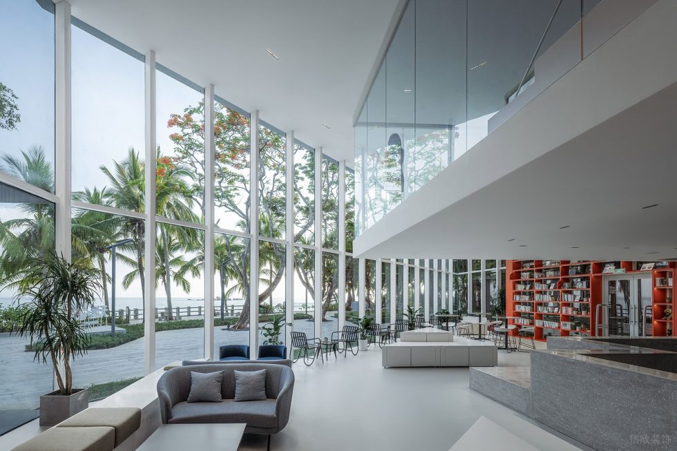 深圳市羅湖區(qū)布心現(xiàn)代風天涯書局裝修設計實景圖 -陽光街景閱讀區(qū)三