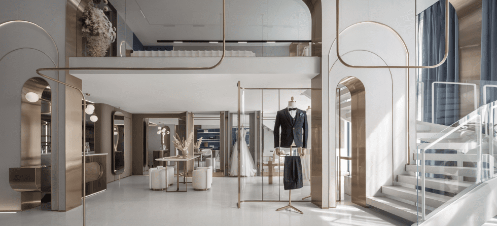 深圳市南山區(qū)蛇口現(xiàn)代風(fēng)禮服店裝修設(shè)計 大廳概覽二