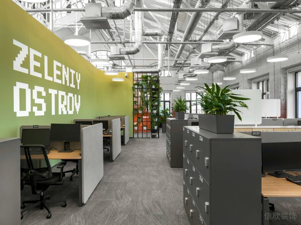 深圳市南山區(qū)微軟科通大廈后現(xiàn)代主義風(fēng)格辦公室裝修設(shè)計方案 工作區(qū)