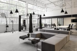 深圳市南山區(qū)西麗tcl國際e城寫字樓簡約工業(yè)風(fēng)辦公室裝修方案 全視圖