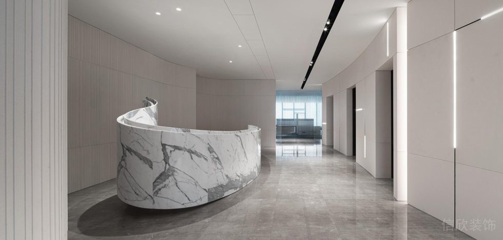 萬(wàn)庭大廈時(shí)尚簡(jiǎn)約風(fēng)辦公室裝修案例 咨詢(xún)服務(wù)臺(tái)