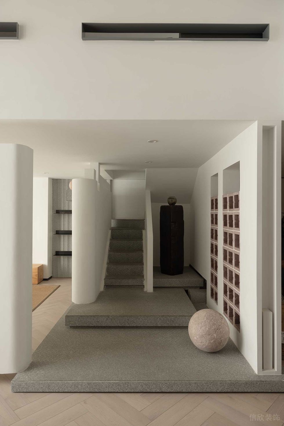 現(xiàn)代田園風辦公室裝修設計 樓梯