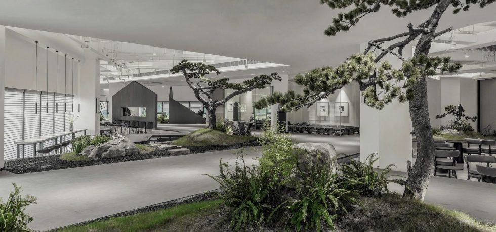 現(xiàn)代園林景觀辦公室裝修設計 綠植景觀