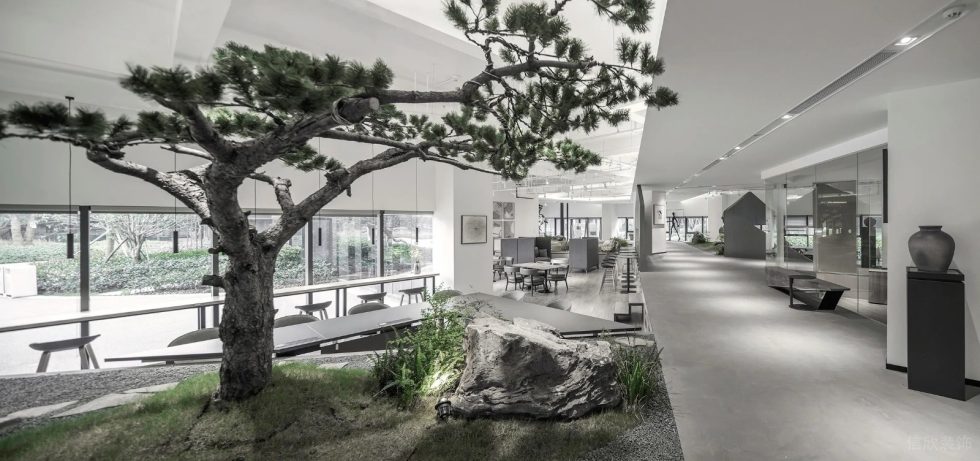 現(xiàn)代園林景觀辦公室裝修設計 區(qū)域概覽圖