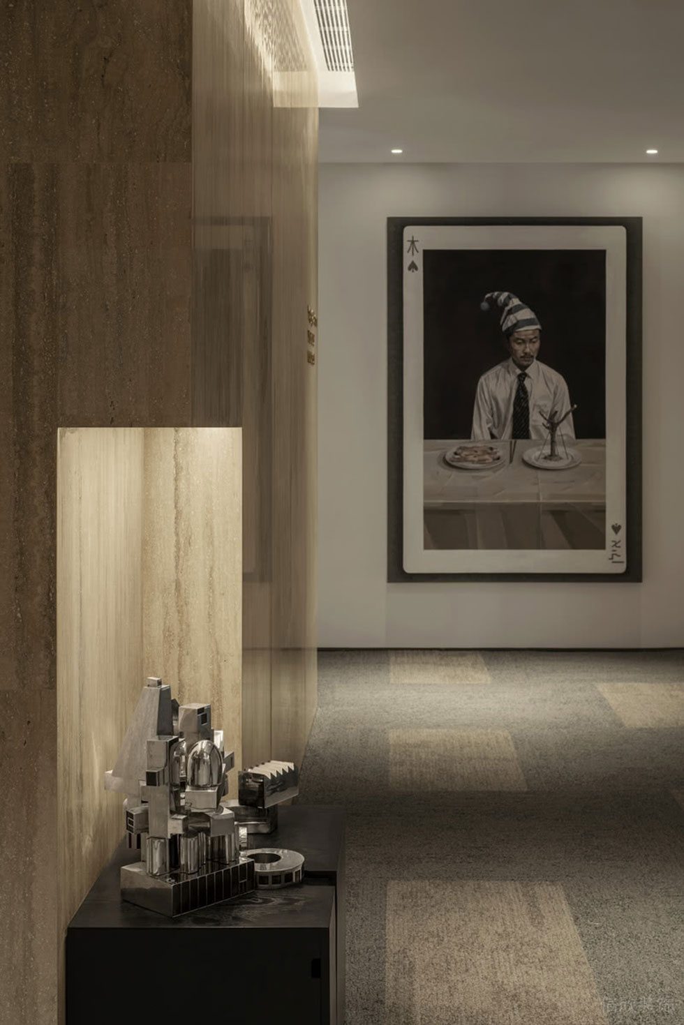 現(xiàn)代原木風(fēng)格辦公室裝修設(shè)計(jì)案例 裝飾墻畫(huà)